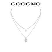 GOOGMO微光系列双层项链叠戴轻奢小众设计猫眼石毛衣链锁骨项链女