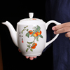 家用陶瓷茶壶大号功夫茶具，不锈钢过滤网青花泡茶壶耐热单壶800ml