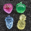 透明塑料仿水晶草莓菠萝葡萄儿童水果宝石幼儿园过家家游戏小道具