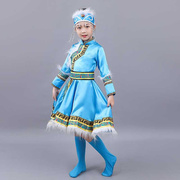 高档儿童演出服少数民族服装蒙古服装男女童蒙族服装裙袍藏服