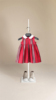 女童夏季连衣裙宝宝娃娃领无袖背心裙儿童，纯棉洋气公主裙红色裙子