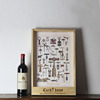 实木酒塞框葡萄酒酒吧酒窖，壁挂红酒塞收纳框橡木塞收集收藏ins风