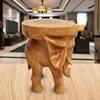 实木象凳子大象墩香樟木整体根雕动物招财摆件客厅换鞋小板凳原木