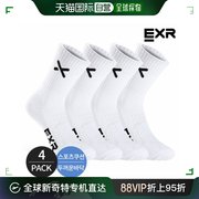 韩国直邮exr女士运动软垫，基本款基本的长筒袜子4p_whbk