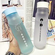 创意韩版水杯塑料便携太空杯男女随手杯，可爱茶杯学生潮流运动杯子