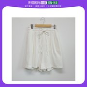 韩国直邮aboutsome系带亚麻，细褶裤麻布裤子，细褶裤子绳带细节