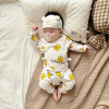 新生儿衣服长袖纯棉超薄款两件套装，婴儿家居和尚服夏天宝宝外出服