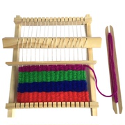 科技小制作儿童，织布机diy手工毛线编织机小学生，作品益智木制玩具