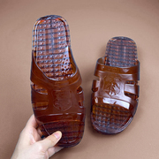 越南橡胶拖鞋男夏季家居浴室洗澡防滑防臭透气耐磨软底中老年拖鞋