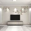 新中式花鸟壁纸简约现代墙纸电视，沙发客厅背景墙壁纸卧室床头墙布