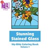海外直订Stunning Stained Glass Itty-Bitty Coloring Book (Volume 1) 精美彩色玻璃彩色画册(卷1)