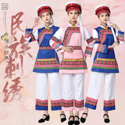 白族服装女云南大理少数民族舞蹈演出服男葫芦丝儿童表演服装