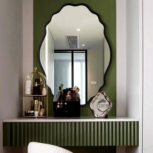 法式镜子卫生间壁挂浴室镜卧室，挂墙异形化妆镜欧式客厅轻奢装饰镜