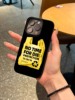 港风黄色潮酷塑料袋适用iphone13男生11苹果14pro手机壳女14plus创意，15pro个性14promax全包12硅胶亮面保护套