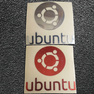 图 Ubuutn系统金属贴纸 手机标志 平板笔记动电脑 本漫金