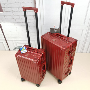 漫游大红色行李箱结婚箱子，陪嫁箱皮箱拉杆箱，密码嫁妆旅行箱24男女