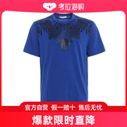 versacecollection男士，缀饰宝蓝色t恤v800683-vj00497-v1371