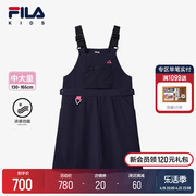 FILA KIDS斐乐童装女大童连衣裙2024夏季儿童运动凉感背带裙