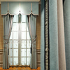 高档大气客厅绣花窗帘，成品现代简约新中式卧室，书房遮光窗帘布