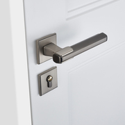 卧室门锁室内磁吸静音，木门锁家用分体锁轻奢房门锁现代门把手锁具