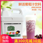 鲜活果汁 浓缩水果饮料冲饮系列 黑森林葡萄汁 3Kg/瓶