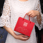 创意婚庆用品婚礼喜糖，包装袋结婚伴手礼回礼袋中国风糖盒手提袋