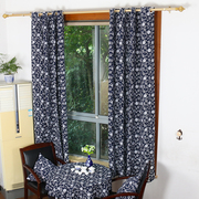 成品定制现代简约中国风田园窗帘乌镇蓝印花布，中式客厅卧室布料
