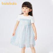 巴拉巴拉女童连衣裙夏装儿童时尚舒适裙宝宝甜美小童公主裙