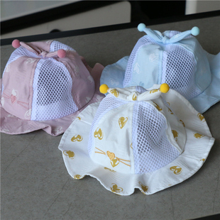 婴儿帽春夏季薄款6-24个月，遮阳太阳帽男女宝宝渔夫帽1岁防晒透气