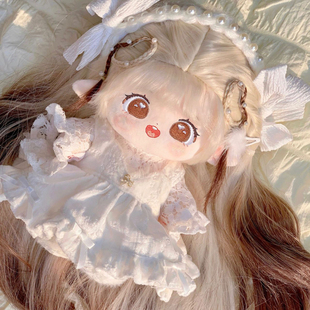 棉花娃娃毛绒玩具人形公仔20cm娃衣可换装玩偶衣服送闺蜜礼物
