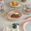 韩风ins奶fufu盘小熊早餐盘创意甜品盘沙拉盘家用餐盘儿童餐具