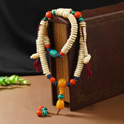 西藏牦牛骨手串108颗念珠手链，复古民族风藏式男女，佛珠文玩配饰品
