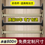 衣柜挂衣杆铝合金衣通杆衣橱柜子内加厚横杆索菲亚挂杆的固定配件