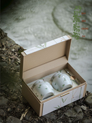 2023陶瓷茶叶包装盒空礼盒罐高档绿茶西湖明前龙井礼盒装空盒