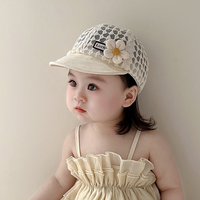 女宝宝帽子夏季薄款鸭舌帽婴幼儿遮阳防晒帽，透气网纱女童棒球帽春