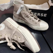 CONVERSE匡威allstar经典款奶灰色高帮男女情侣帆布鞋A02875c