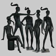 欧美服装模特道具女装人形，展示架玻璃钢人台坐模假模橱窗陈列人偶