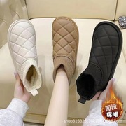 雪地靴女2023年韩版防水防滑厚底，加绒加毛保暖短筒袜子面包鞋