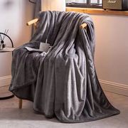 牛奶绒毛毯色灰色系法兰绒毛毯披肩午睡空调毯盖毯加厚小毯子
