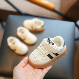 宝宝鞋子春秋款1-2-3岁婴儿软底板鞋女小童学步鞋透气男童德训鞋
