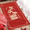结婚地毯婚房床边毯长条新房间(新房间)婚礼布置装饰婚庆红色喜字卧室地垫