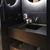 欧杜莎岩板一体台盆现代简约卫浴柜实木落地大理石面盆浴室柜组合