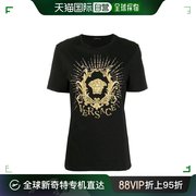 香港直邮Versace 女士黑色短袖T恤 A85755-A228806-A1008