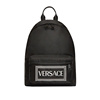 versace范思哲男士时尚黑色，logo印花高级尼龙书包双肩，包旅游(包旅游)背包