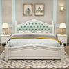 美式白色实木床现代简约主卧婚床1.8米双人床1.5单人小户型储物床