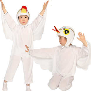 幼儿园话剧舞台剧晚会大白鹅，演出服儿童动物，表演服装白天鹅舞蹈服
