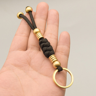 简约高级感复古钥匙绳编织挂件成品轻奢风男女个性手工钥匙扣礼物