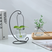 悬挂玻璃花瓶创意透明摆件，水培水养植物，吊瓶居家室内客厅装饰瓶
