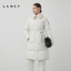 lancy朗姿2023秋冬白色，毛领鹅绒羽绒服，女气质简约保暖高级感
