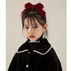 韩国进口高端复古丝绒蝴蝶结发夹，儿童头饰公主宝宝女孩气质发卡潮